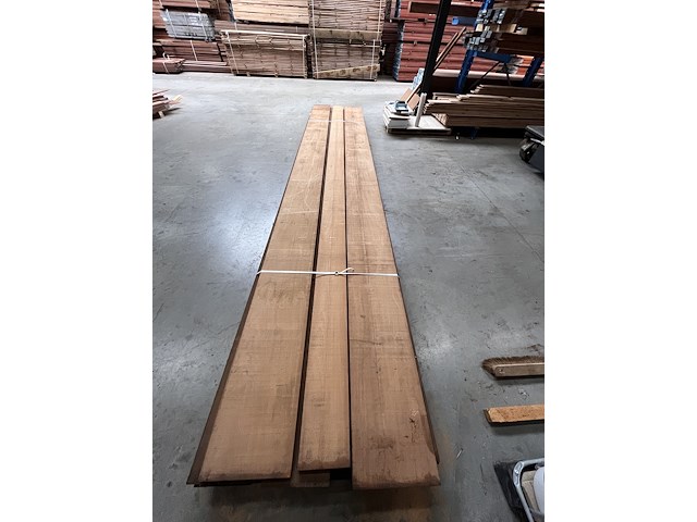 29m² afrormosia 1e keus ovendroog gezaagd wisselende breedte - afbeelding 4 van  5
