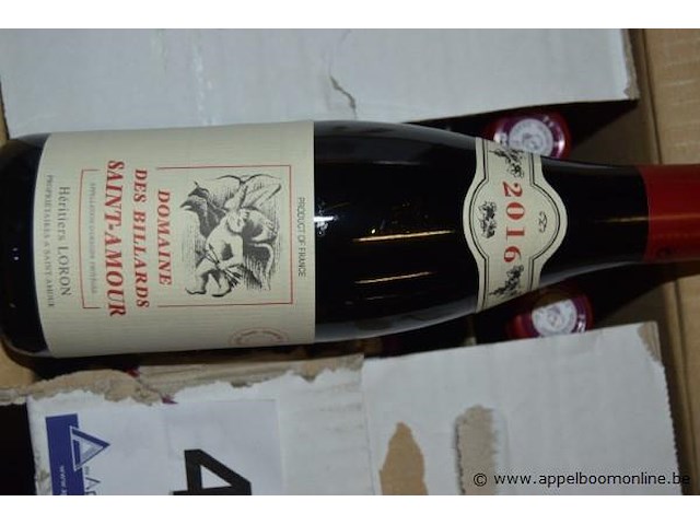 29x fles rode wijn, domaine des billards, saint-amour, 2016, 75cl - afbeelding 2 van  2