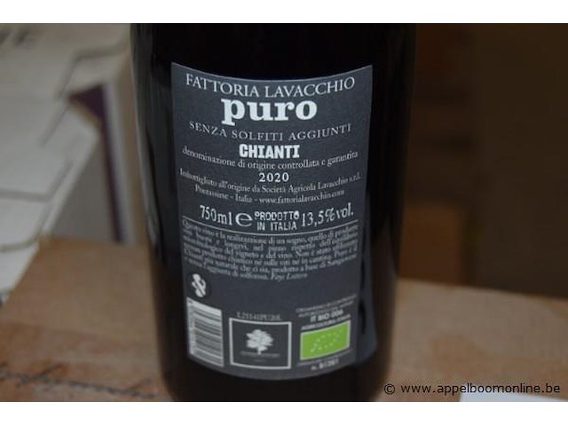 29x fles rode wijn, fattoria lavacchio, puro chianti docg, 2020, 75cl - afbeelding 3 van  4