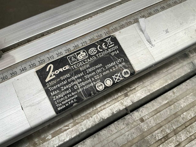 2forge tz200-800w tegelzaagmachine - afbeelding 4 van  6