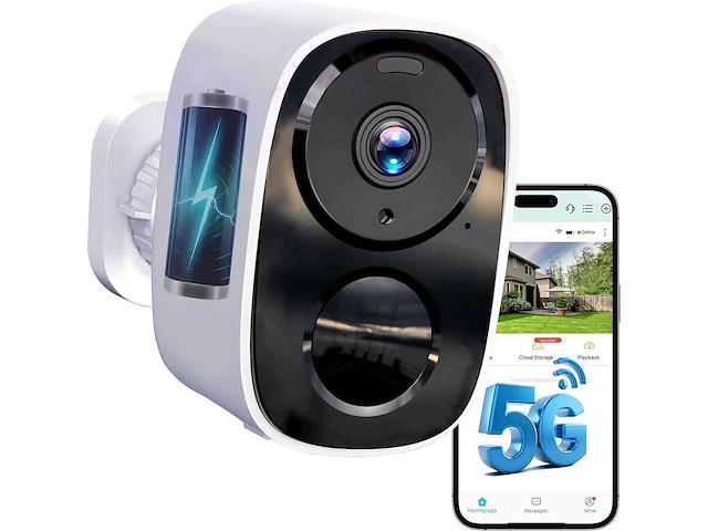 2k-bewakingscamera voor buiten 5 ghz/2,4 ghz wifi - afbeelding 1 van  1