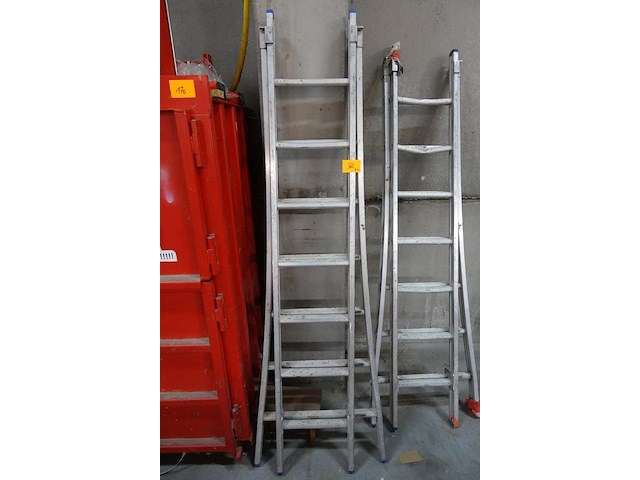 2x 2-delige alu ladder - afbeelding 2 van  5