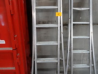 2x 2-delige alu ladder - afbeelding 2 van  5