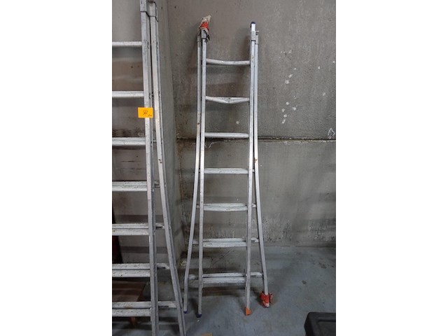 2x 2-delige alu ladder - afbeelding 3 van  5