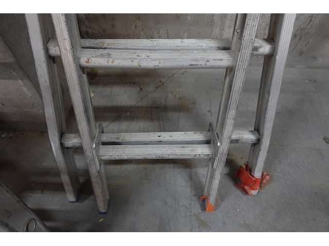 2x 2-delige alu ladder - afbeelding 4 van  5