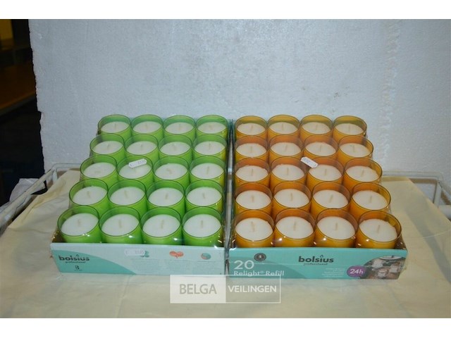 2x 20 kaarsen 64mm ø52mm - afbeelding 1 van  3