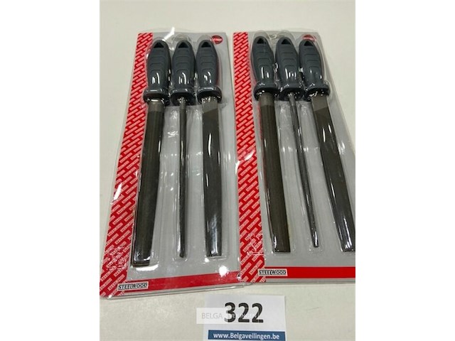 2x 3 delige vijlenset steelwood - afbeelding 1 van  3