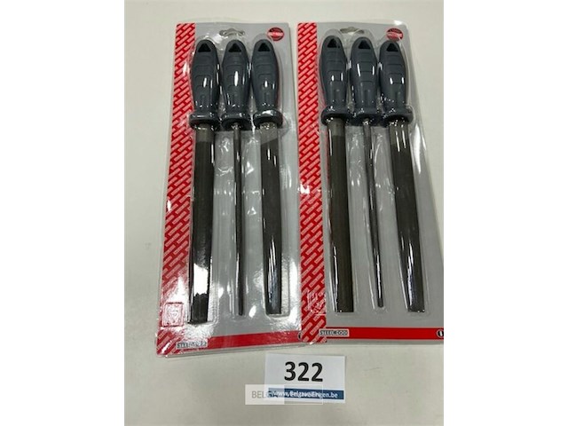 2x 3 delige vijlenset steelwood - afbeelding 3 van  3