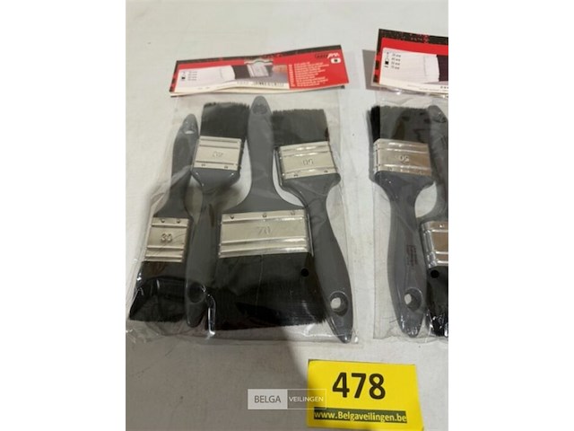2x 4dlg verfset platte borstels 30-40-50en 70mm - afbeelding 3 van  3