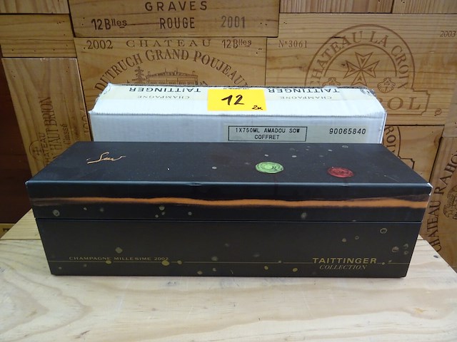 2x 75cl champagne taittinger amadou sow - afbeelding 1 van  8