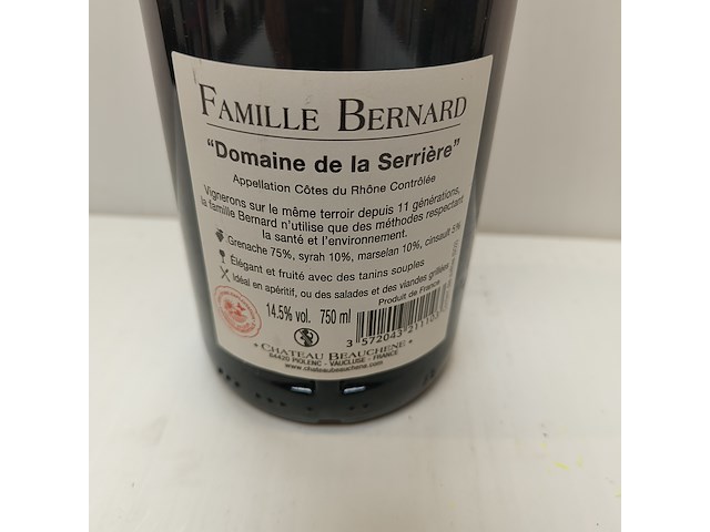 2x 75cl domaine de la serrière - afbeelding 2 van  4