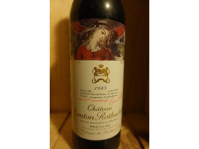 2x 75cl mouton rotschild 1985 - afbeelding 2 van  3