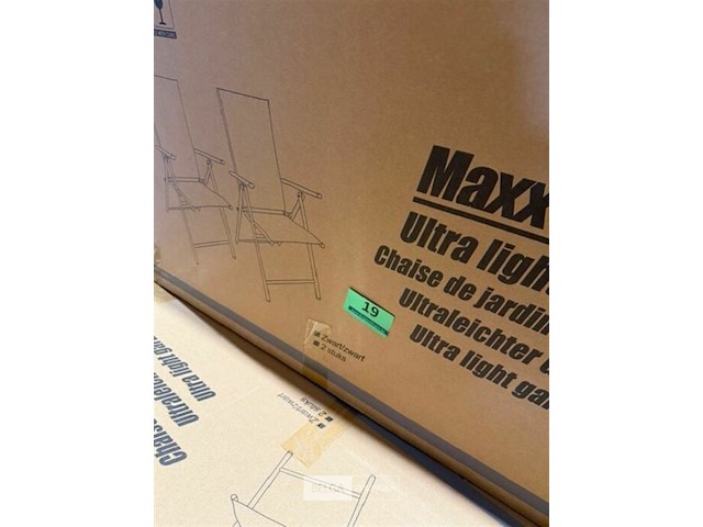 2x aluminium tuinstoel opvouwbaar - zilver/zwart - afbeelding 3 van  3