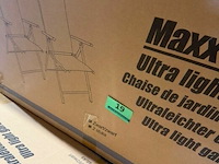 2x aluminium tuinstoel opvouwbaar - zwart - afbeelding 3 van  3