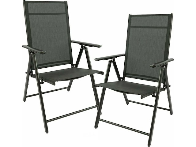 2x aluminium tuinstoel opvouwbaar - afbeelding 1 van  3