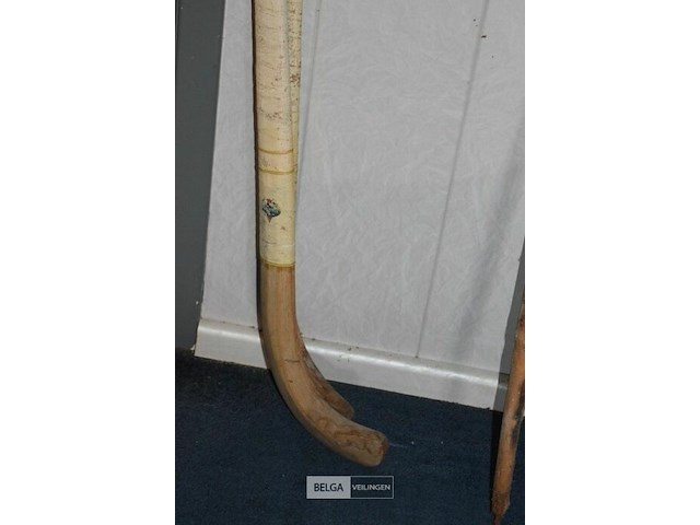 2x antieke hockeysticks - afbeelding 2 van  3
