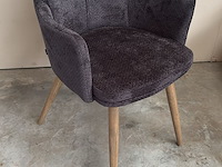 2x antraciet eetkamerstoel maxfurn - afbeelding 1 van  1