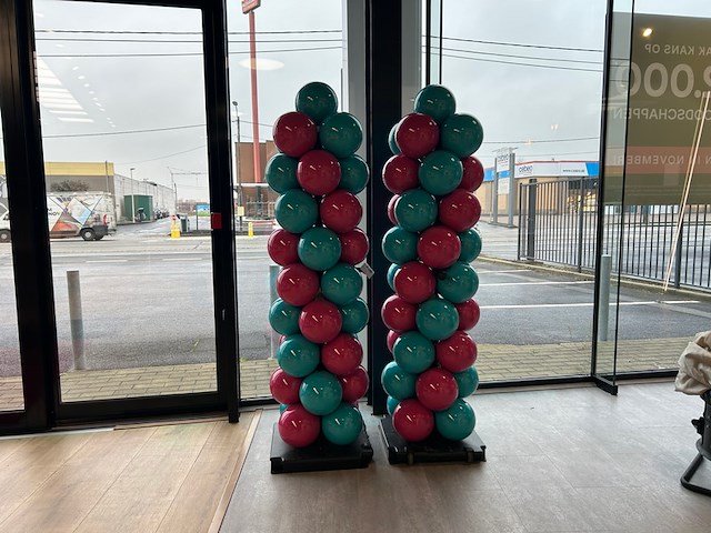 2x ballonnen pilaar decoratie - afbeelding 1 van  3