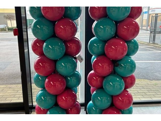 2x ballonnen pilaar decoratie - afbeelding 2 van  3