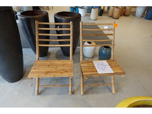 2x bamboe stoelen - afbeelding 2 van  5