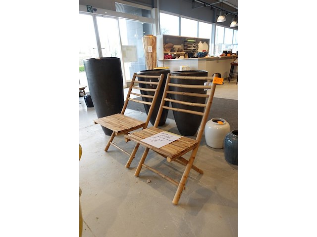 2x bamboe stoelen - afbeelding 3 van  5