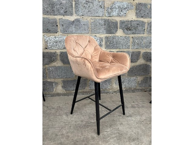2x barstoel champagne velvet - afbeelding 1 van  1