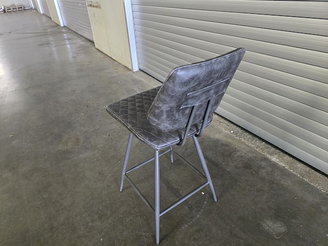 2x barstoel grijs (draaibaar 180 graden) - afbeelding 4 van  6