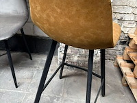 2x barstoel okerkleurig - afbeelding 1 van  2