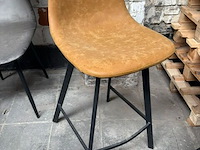 2x barstoel okerkleurig - afbeelding 2 van  2