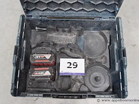 2x batterij, bosch, 18v, 6.0ah, li-ion, in koffer, werking niet gekend