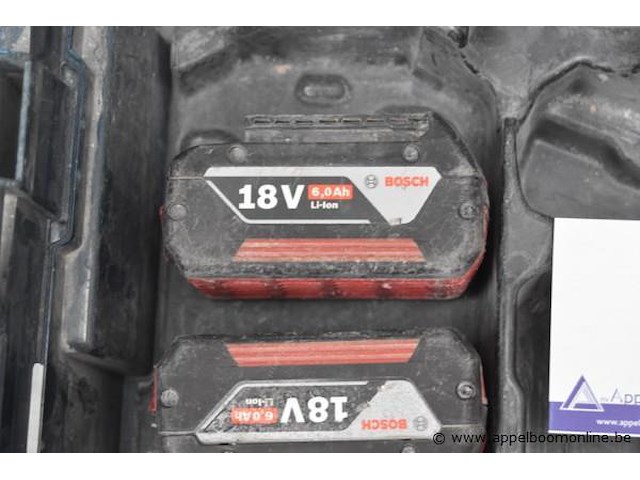 2x batterij, bosch, 18v, 6.0ah, li-ion, in koffer, werking niet gekend - afbeelding 2 van  2