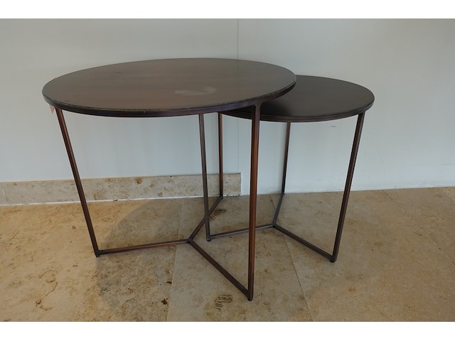 2x bijzettafel & staande lamp - afbeelding 1 van  3