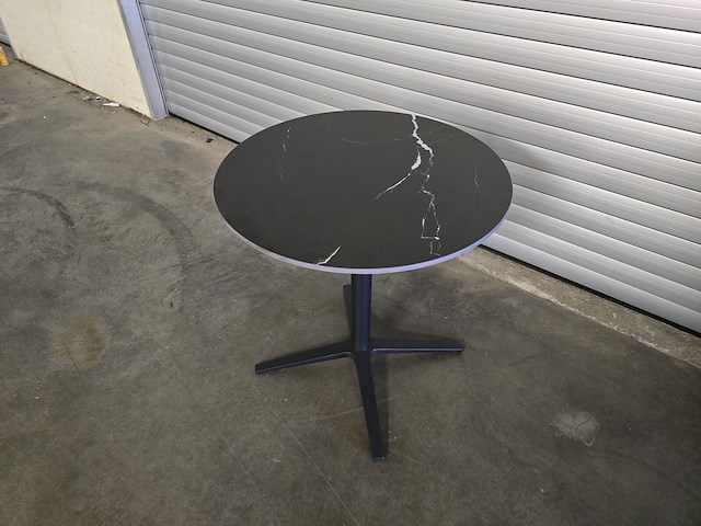 2x bistro keramiek nero zwart rond 68cm - afbeelding 5 van  6