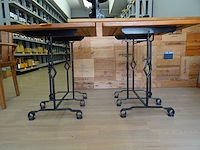 2x bistrotafel + 2x houten stoel - afbeelding 3 van  4