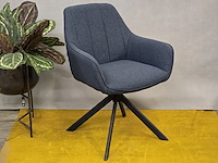 2x blauwe draaibare stoel - afbeelding 1 van  5