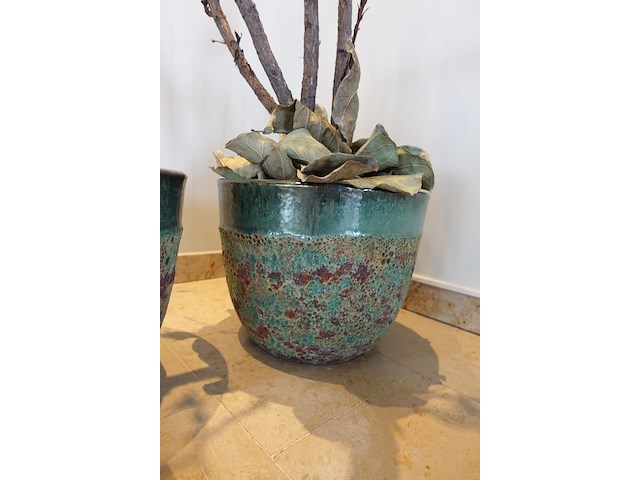 2x bloempot - afbeelding 3 van  4