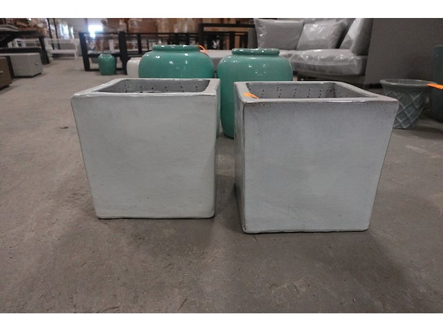 2x bloempot - afbeelding 1 van  2