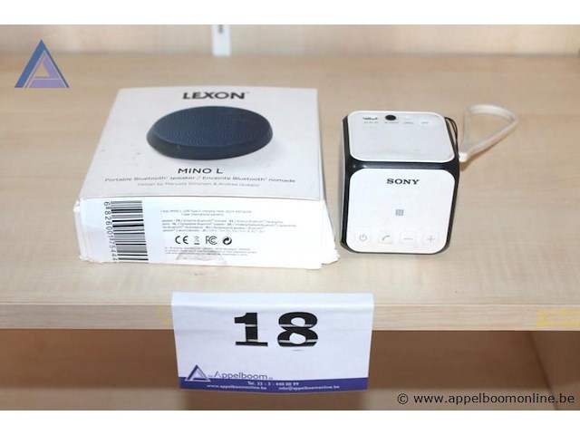 2x bluetooth speaker, lexon mino l en sony srs-x11, werking niet gekend - afbeelding 1 van  3