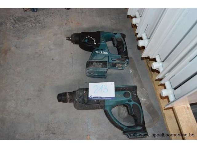 2x boorhamer, makita, wo. dhr243, 18v, zonder accu, werking niet gekend - afbeelding 1 van  1