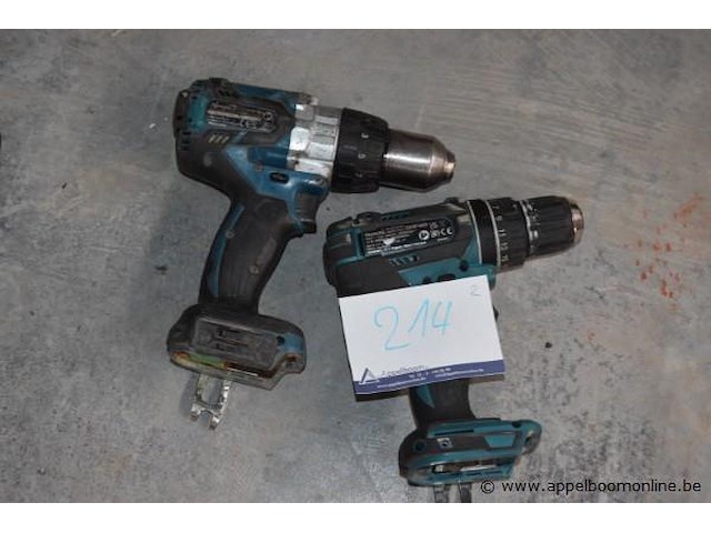 2x boormachine, makita, wo. ddf482, 18v, werking niet gekend - afbeelding 1 van  1