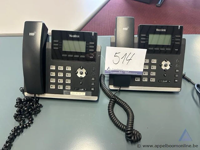 2x bureautelefoon yealink t42s. werking niet gekend, voip telefoon - afbeelding 1 van  1