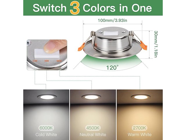 2x dexnump led-inbouwspots set van 12 - afbeelding 3 van  3