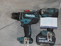 2x diverse accugereedschap, makita, 18v, met accu, werking niet gekend - afbeelding 1 van  1