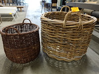 2x diverse rieten mand - afbeelding 1 van  4