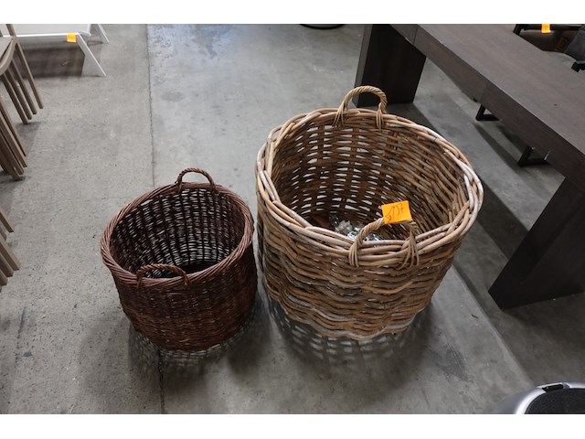 2x diverse rieten mand - afbeelding 4 van  4