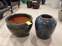 2x diverse terracotta bloempot - afbeelding 2 van  7