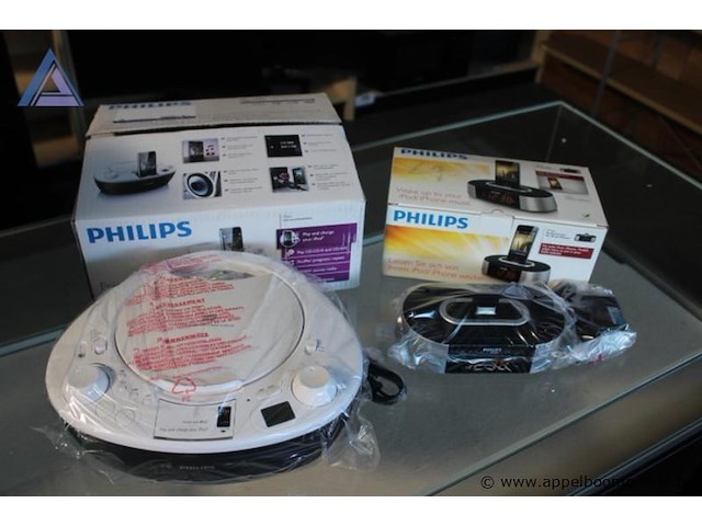 2x docking station philips, voor ipod/iphone, met radio en cd-speler, werking niet gekend - afbeelding 2 van  2