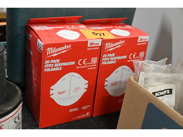 2x doos milwaukee ffp2 maskers - afbeelding 1 van  1