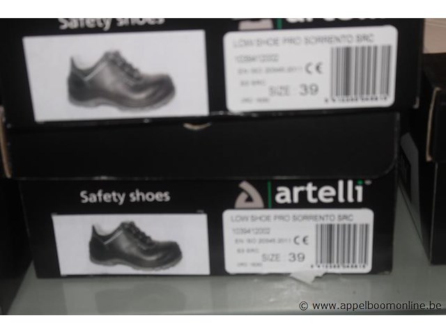 2x doos veiligheidsschoenen, artelli, low shoe pro sorrento src, maat 39, gebruikt - afbeelding 2 van  3