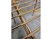 2x draadstoel metaal goud - afbeelding 3 van  4
